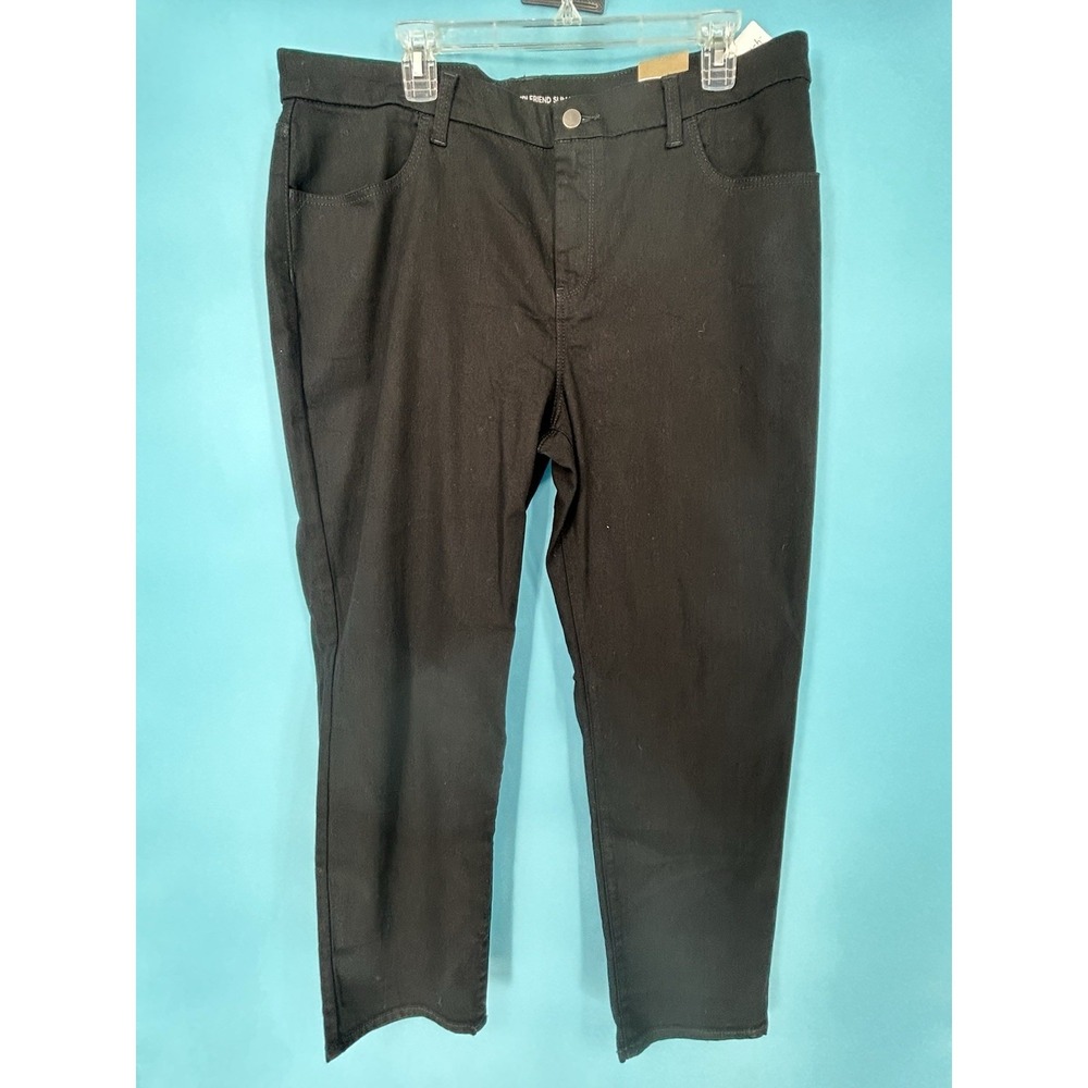 CHICO'S So‎ Slimming Black Jeans Size 16 Slim Ankle
